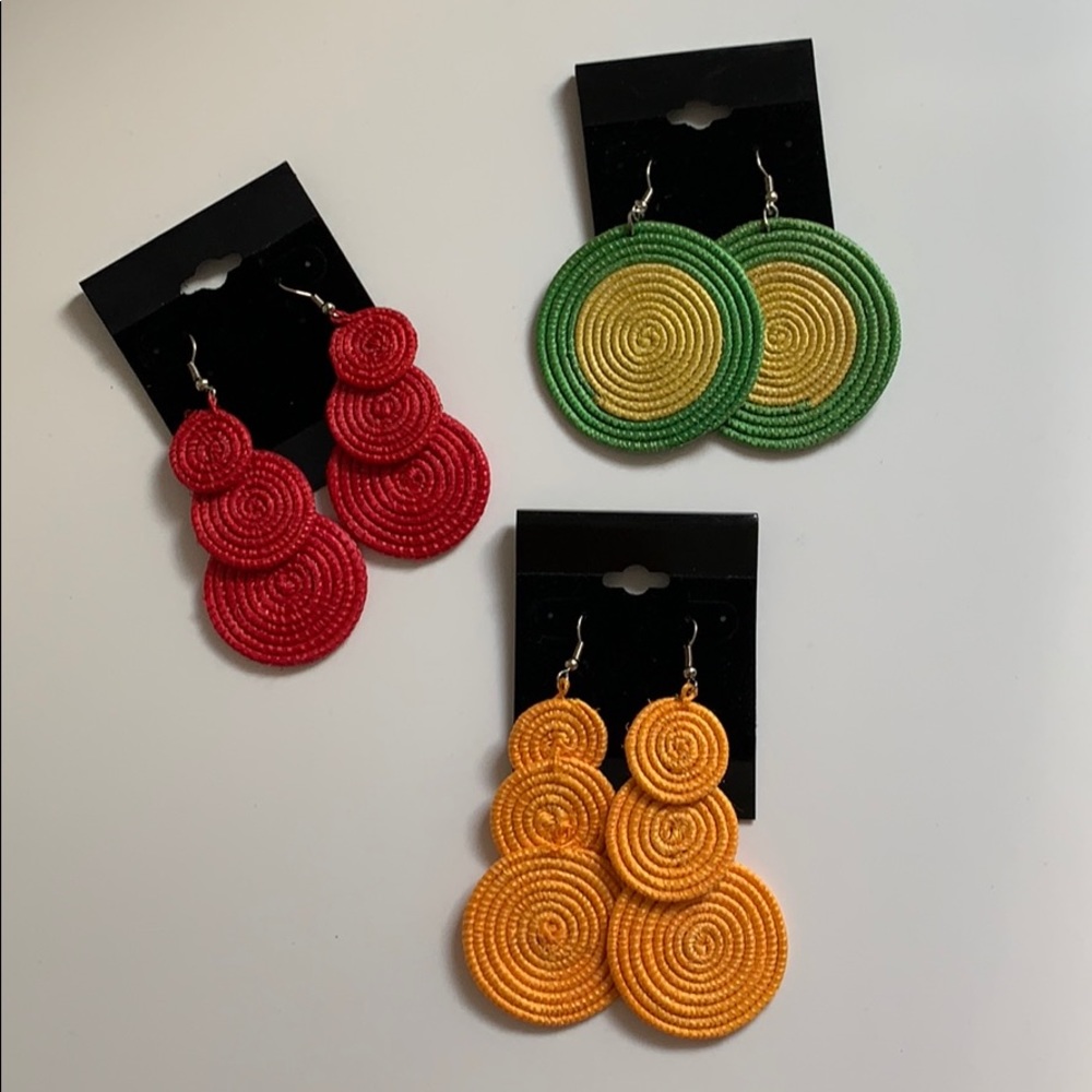 Colorful earrings.